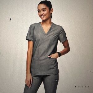Grey scrub shirt size small NWOT